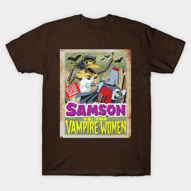 Mystery Science Rusty Barn Sign 3000 - Sampson vs Vampire Women T-Shirt by Starbase79